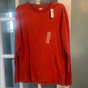 Old Navy Orange Long Sleeve Shirt